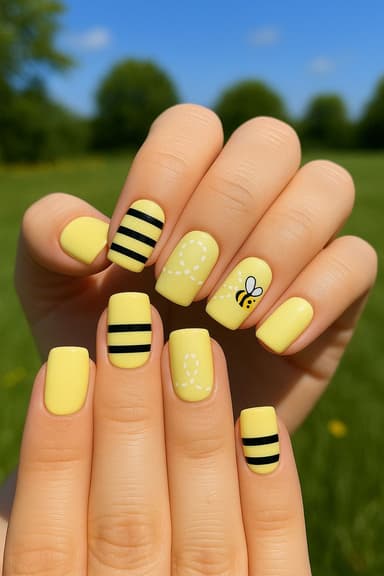 Bee Nail Art